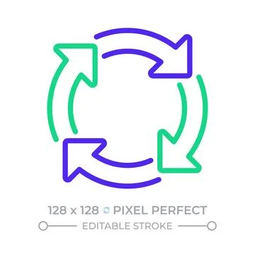 Process pixel perfect two color line icon Illustrazione stock