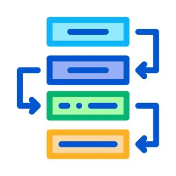 Process Plan Icon Vector Outline Illustration Stock Illustration