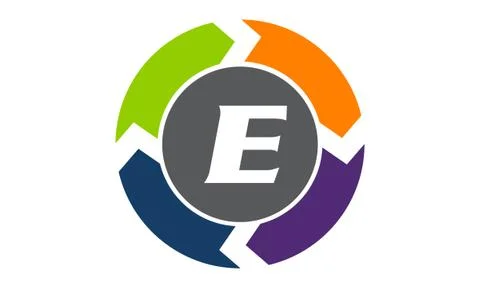 Process Planner Center Letter E Illustrazione stock