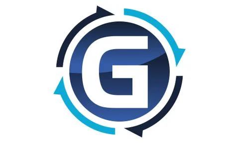 Process Planner Center Letter G Illustrazione stock
