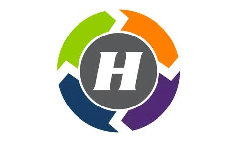 Process Planner Center Letter H Illustrazione stock