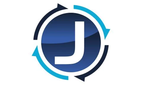 Process Planner Center Letter J 스톡 일러스트