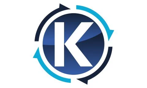 Process Planner Center Letter K 스톡 일러스트