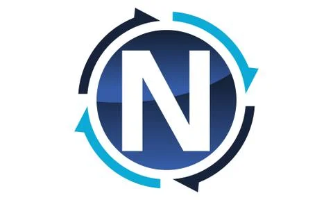 Process Planner Center Letter N 스톡 일러스트