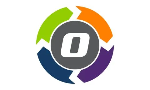 Process Planner Center Letter O 스톡 일러스트