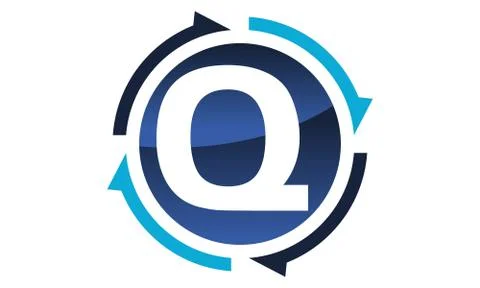 Process Planner Center Letter Q Illustrazione stock