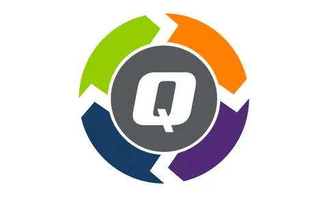 Process Planner Center Letter Q Illustrazione stock