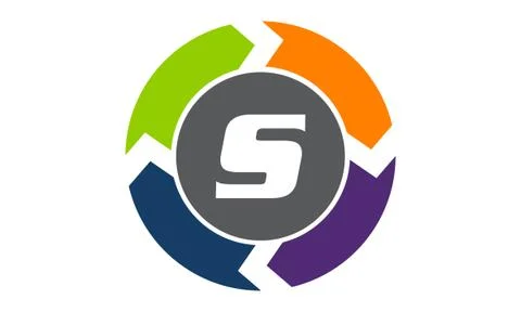 Process Planner Center Letter S Illustrazione stock