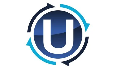 Process Planner Center Letter U 스톡 일러스트