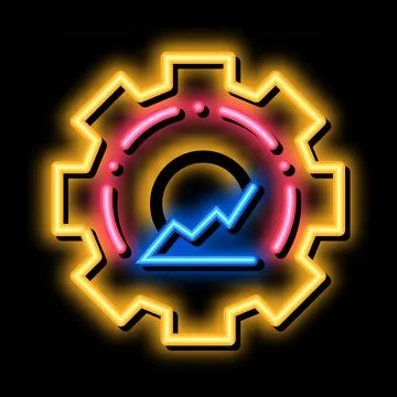 Process policy neon glow icon illustration Ilustração Stock