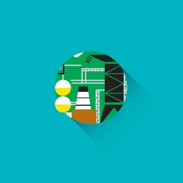 Process at the power plant Stock Illustration