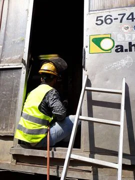 The process of preheating around the weld joint Stock Photos
