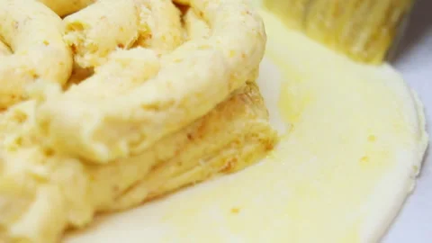 Process of preparation of Christmas or Easter cakes with chocolate, Stock Footage 297070726