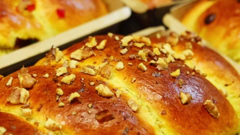 Process of preparation of Christmas or Easter cakes with chocolate, Stock Footage 297072897