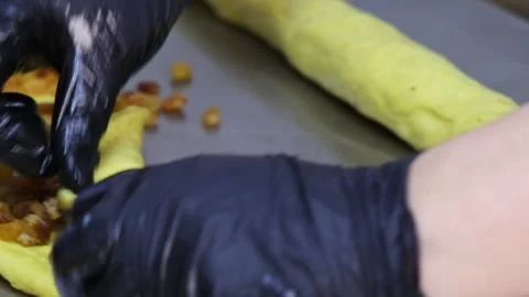 Process of preparation of Christmas or Easter cakes with chocolate, Stock Footage 297073245