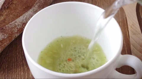 The process of preparation of the instant noodles Video stock 47086634
