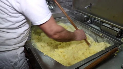 Process of preparation of mashed potatoes Video stock 90232781