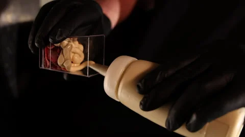 Process of preparing catering plastic mini cups Stock Footage 262989505