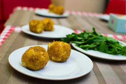 The process of preparing children at school for small cooks Stock Photos