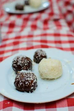 The process of preparing children at school for small cooks Stock Photos