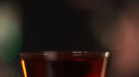 Process of preparing a cocktail with fire in gastrobar Stock Footage 61866128