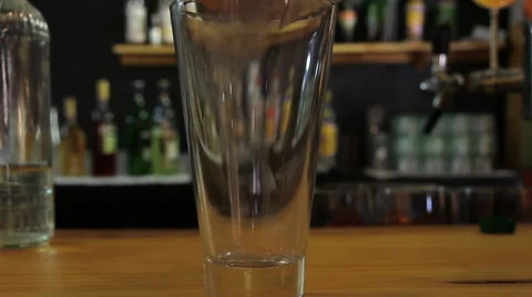 The process of preparing the cocktail in a glass Stock Footage 67101911