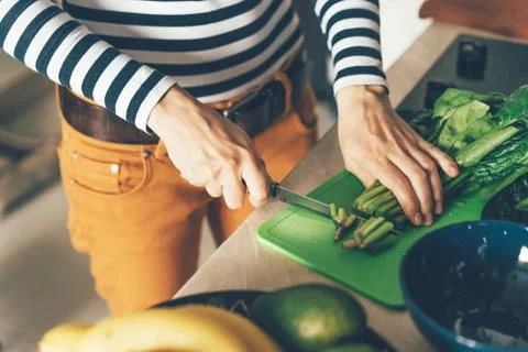 The process of preparing food for cooking Stock Photos