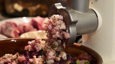process of preparing forcemeat by means ... | Stock Video | Pond5