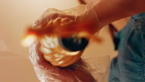 Process of preparing Irresistible chili cheese Hot Dogs. Taste USA cuisine witch Stock Footage 231548671