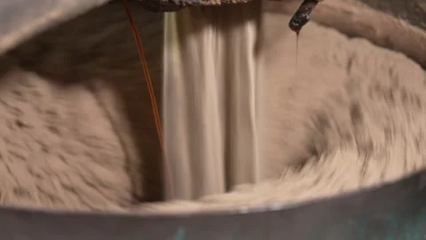 The process of preparing molding sand Stock Footage 279209026