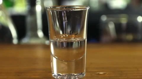 The process of preparing shot cocktail in a glass Video stock 67566065