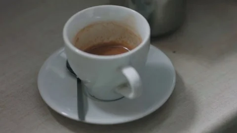 The process of preparing a speciality coffee with a nice foam Stock Footage 73073215