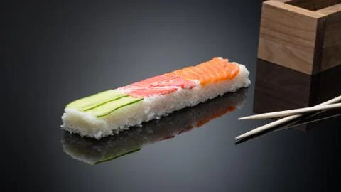 The process of preparing sushi Stock Photos