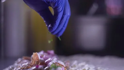 Process of preparing traditional Turkish fast food - shawarma or kebab. Stock Footage 220606438