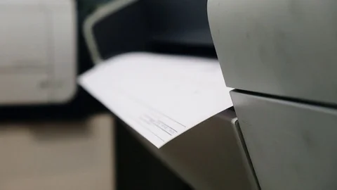 Process of the press of paper in the large laser printer for engineers Stock Footage 121867976