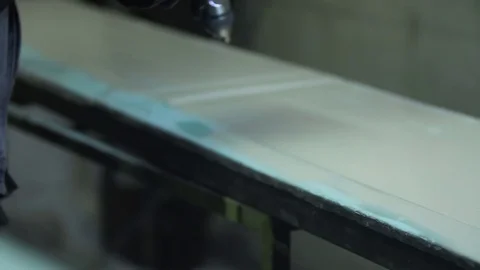 The process of priming the car before applying the paint. Car repair shop. Stock Footage 85072461