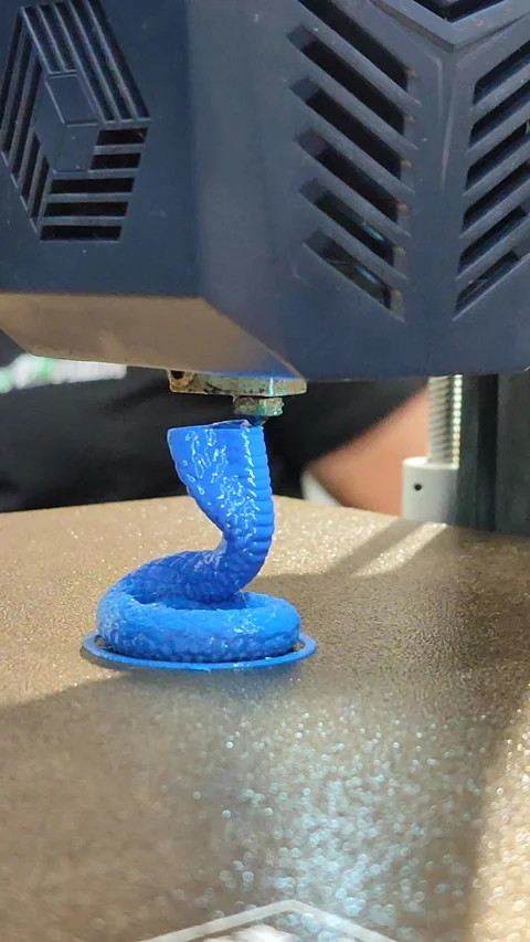 Process printing 3D printer 3D printer printing object molten plastic Vertical Stock Footage 296919505
