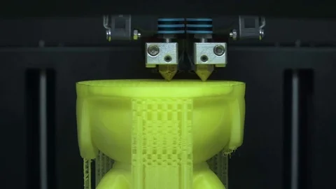 The process of printing on a 3D printer Stock Footage 70659103