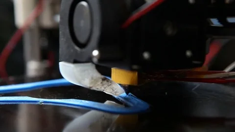 The process of printing on a 3D printer Stock Footage 76277859