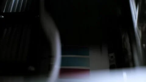 The process of printing a color inkjet printer in close-up. The rolles is Stock Footage 314462315