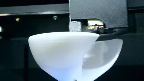 Process printing model on 3d printer. 3D high tech digital printer computer Stock Footage 156979312