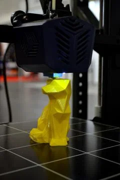 Process printing object 3D printer 3D printer printing model from molten plastic Stock Photos