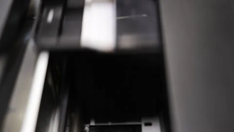 The process of printing on a photo printer. printer for home or office. Stock Footage 289570995