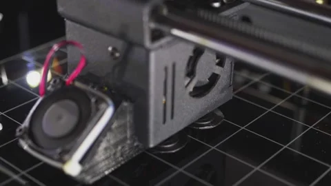 The process of printing polymer parts on a 3D printer Stock Footage 130777722