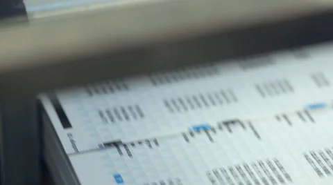 The process of printing in the printing house Stock Footage 43739642