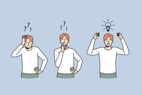 Process of problem solving Stock Illustration