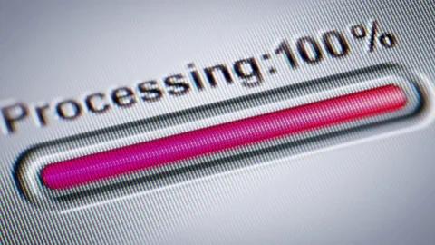 Process of Processing on the screen. Stock Footage 72569813