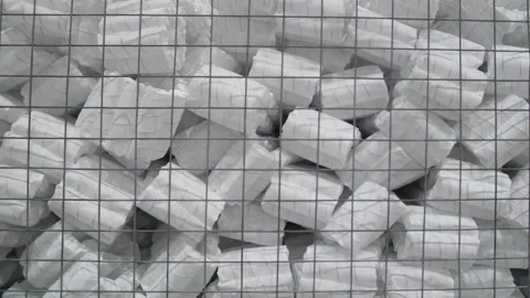Process producing blocks of dependent springs at mattress factory indoors. Stock-Footage 240757250
