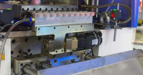 The process of producing plastic bottles Stock Footage 328642846