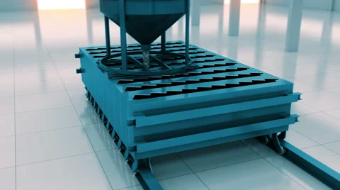 Process Of The Production Of Concrete Stairs Stock Footage 68526205
